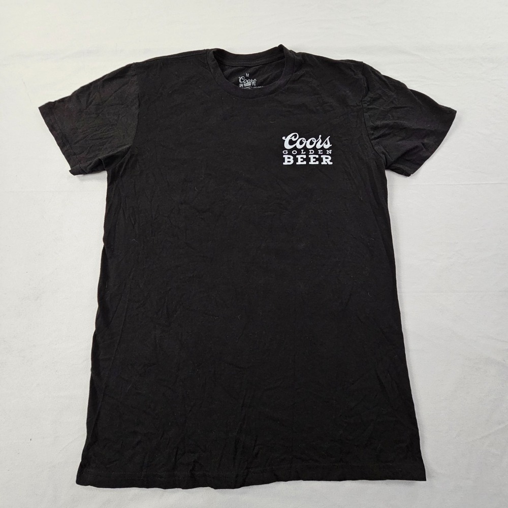 Coors Golden Beer Black Short Sleeve Cotton Blend T-Shirt Men's M